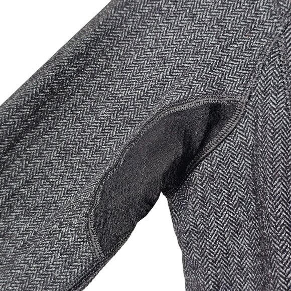 Lululemon Think Fast Pullover Herringbone Quater Zip Heathered Black Women's 6 - Picture 12 of 16